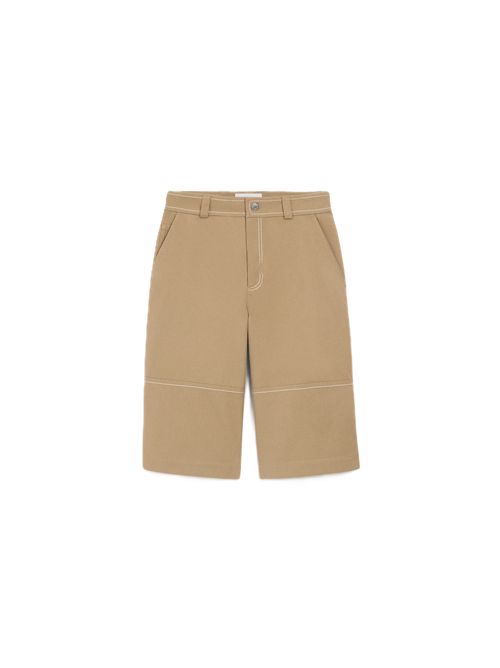 Bermuda workwear in tela di cotone compatta Ami Paris Ami Paris | HSO834.CO0211A036 BEIGE TAUPE